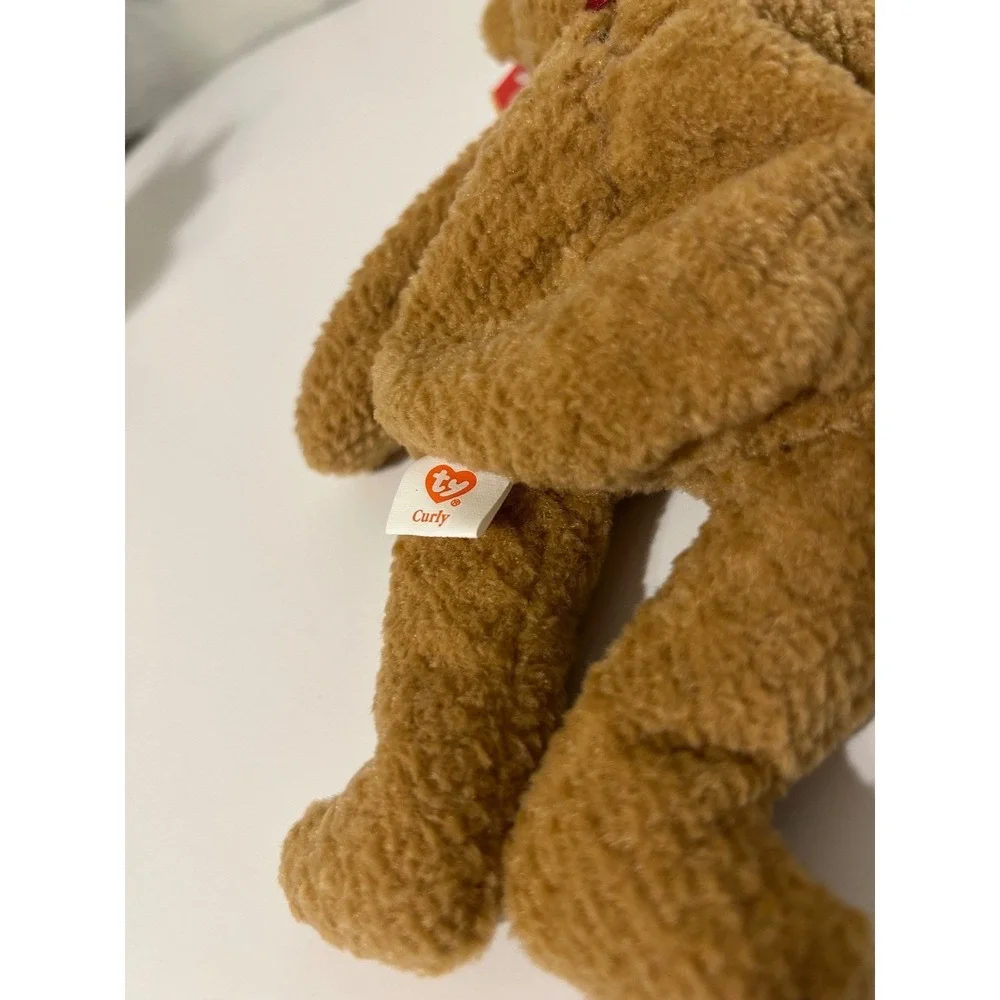 Ty Beanie Babies Curly‎ Bear Brown Plush Stuffed Animal Style 4052 1996 Vintage